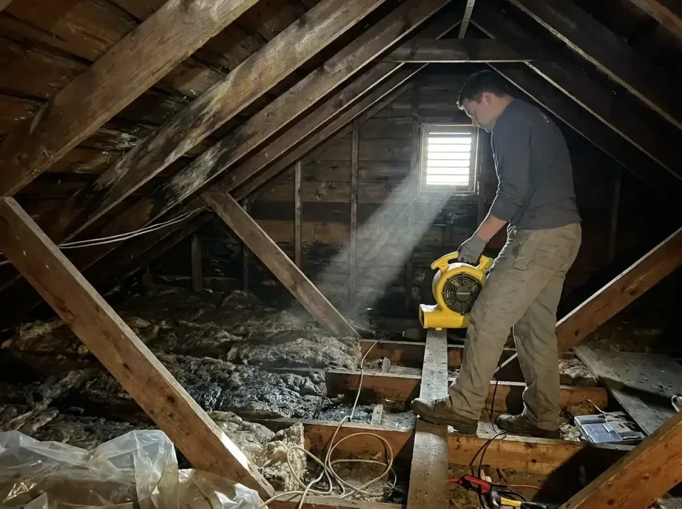 attic-water-damage-drying-proc-007 — frequently asked questions, Emergency Water Extraction & 24/7 Flood Response in Higgins…